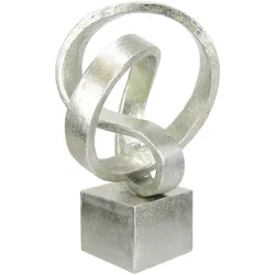 Dekofigur I.GE.A. "Moderne Deko Skulptur", silber, B:17cm H:25cm, Polyresin, Dekofiguren, Ornamente Statue Dekoration Figuren Geschenkidee, silber