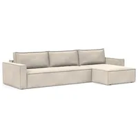 Innovation Living Ecksofa Newilla Lounger Cord Weiß Ivory