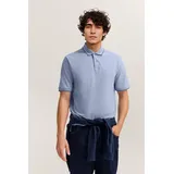 Bugatti Poloshirt Modern Fit Basic Essential aus Baumwolle blau|grau XXL