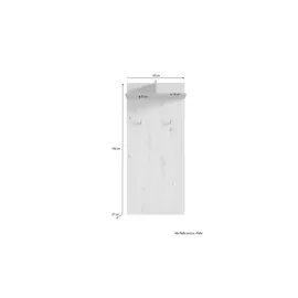 byLIVING Garderobenpaneel Ben 60 x 136 x 27 cm Eiche