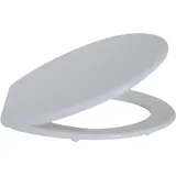 MSV WC-Sitz mit Kunststoff-Scharniere 45 cm x 37 cm x 5,6 cm Weiß
