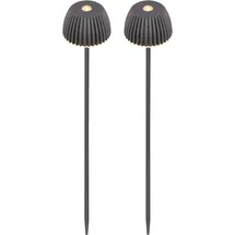 Briloner Außenleuchte Kunststoff, Metall 6 x 78,5 cm 2er Set grau
