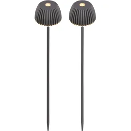 Briloner Außenleuchte Kunststoff, Metall 6 x 78,5 cm 2er Set grau