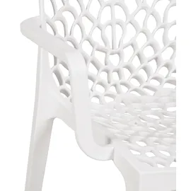 Garden Pleasure CALVERA Stapelstuhl 58 x 52 x 81 cm weiß 2 St.