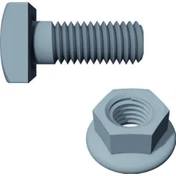 Schletter Schraube M10x25 Vierkant und Sperrzahnmutter