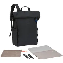 Lässig Wickelrucksack Outdoor Rolltop Schwarz