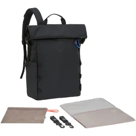 Lässig Wickelrucksack Outdoor Rolltop Schwarz