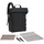 Lässig Wickelrucksack Outdoor Rolltop Schwarz