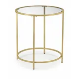 Couchtisch Glamour gold Wohnzimmertisch Couchtisch Betttisch rund 50x55 cm Deko