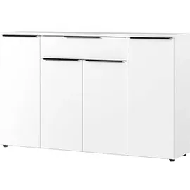 Germania Sideboard Mailand, 4374-84 weiß 161,0 x 40,0 x 101,0 cm, 1 St.