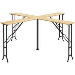 Outsunny - Bierzelttisch - 240Lx240Wx105Hcm - Naturholz