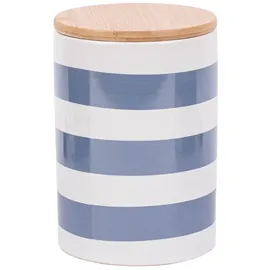 La Vida Vorratsdose Porzellan Zuhause Streifen Anker 11 x 16 cm 1-tlg. Blau/Beige