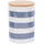 La Vida Vorratsdose Porzellan Zuhause Streifen Anker 11 x 16 cm 1-tlg. Blau/Beige