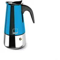 Ibili Moca Blue Espressomaschine, 2 Tassen, 100 ml, Edelstahl,