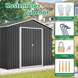 Laiham Geräteschuppen 2,40 x 1,92 m Anthrazit