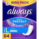 Always Daily Protect Slipeinlagen Damen Long (64 Binden), Gigapack, ohne Duft