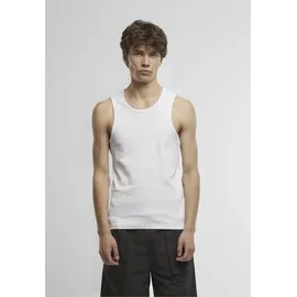 URBAN CLASSICS Ribbed Undershirt 2-Pack - weiß,