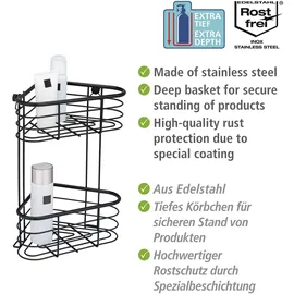 Wenko Eckregal Trestina 2 Etagen schwarz