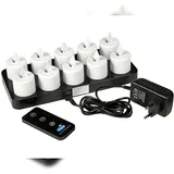 Duni LED Set Moving Flame, Warm White, 10 Stück 38 x Ø 36 mm 25 Stunden, 10er-Set.