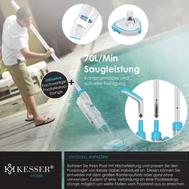 Kesser Poolsauger 15000 l inkl. 1 x 2,0 Ah