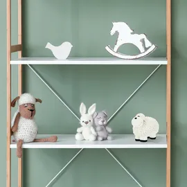 Relaxdays Gartenfigur Schaf, Weiß,Grün,Schwarz