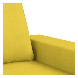 vidaXL 2-tlg. Sofagarnitur Hellgelb Stoff