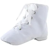 TYUSGH Jazz-Stiefel für Mädchen, PU-Leder, Jazz-Tanzstiefel, Schuhe, knöchellang, Ballsaal, Yoga, Tanzschuhe, weiß, 29 EU - 28.5 EU