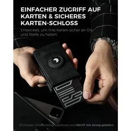 luxuskollektion DODENSHA AirTag Geldbörse Herren schwarz