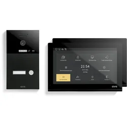 GVS - 1-Familienhaus IP Video Türsprechanlage AVS5502U - Mit 2x10 Zoll Monitor, App, HD-Kamera & Türöffner Funktion