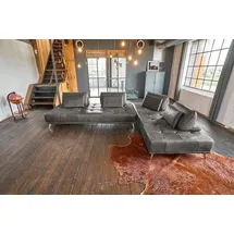 KAWOLA Ecksofa Wiolo Leder grau