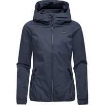 Ragwear Wasserdichte und atmungsaktive Damen Übergangsjacke leichte kurze Funktionsjacke mit Kapuze Dizzie Tech YOUMODO Navy Gr. 6XL - 6XL