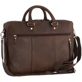 LEONHARD HEYDEN Salisbury Aktentasche Leder 40 cm Laptopfach braun