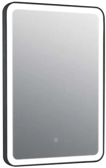 Duschmeister LED-Spiegel 50x70 cm mit Touch schwarz - Badmöbel