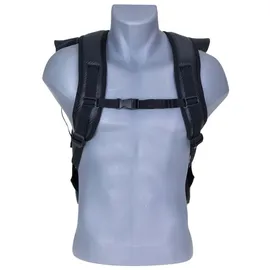 Elephant Gin Rucksack Herren Plane Time Bag Evo 24 L Kurierrucksack Roll-Top A4 Freizeitrucksack Laptoprucksack wetterfest Elephant 13075 Schwarz Grau +f + Schwarz