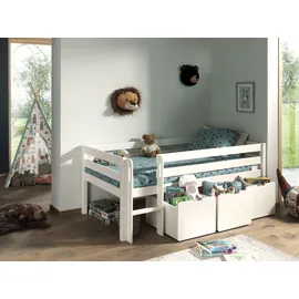 Vipack Spielbett Pino 90 x 200 cm Kiefer massiv weiß
