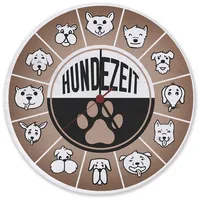 Speecheese Hundezeit mit lustigen Hunden Wanduhr aus Glas lustige
