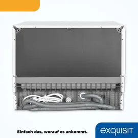 Exquisit GSP206-030D Tischgeschirrspüler (freistehend, 550 mm breit, Weiß)