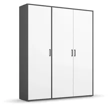 Rauch Drehtürenschrank Voyager 140 x 194 x 0 cm Alpinweiß/Grau