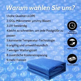 Melko Solarfolie Poolabdeckung schwarz 600x400 cm