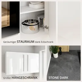 BASIC by Balculina Winkelküche L-Form 250 x 175 cm weiß