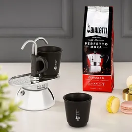 Bialetti Mini Express Induction 2 Tassen Schwarz