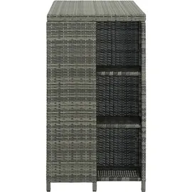 vidaXL Bartisch mit Regal 120 x 60 x 110 cm Grau