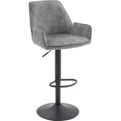 Bistrostuhl MCA FURNITURE "OTTAWA", grau (grau, schwarz matt lackiert), B:52cm H:91cm T:51cm, Stühle
