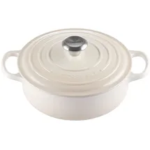 Le Creuset Gourmet Bräter aus Gusseisen, 24 cm, Meringue, 21179247164430