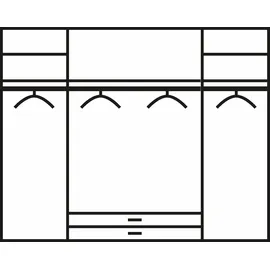 Rauch Drehtürenschrank ESSENSA 181 x 229 x 54 cm Weiß