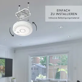 ELRO Optischer Rauchmelder Weiß inkl. Wechselbarer 1 Jahres Batterie 10 St.