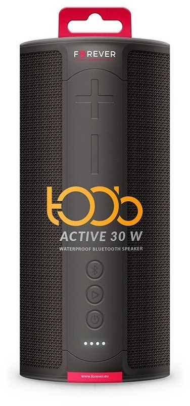 Forever 30W Tragbare "Toob 30" Speaker 4400mAh Akku Wireless Box Bluetooth-Speaker schwarz