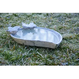 Dobar Vogelbad Foglia 37 x 28 cm Weiß