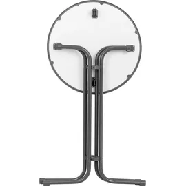 Royal Catering Stehtisch Ø 80 cm - klappbar - grau -