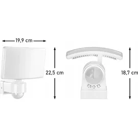 Orno Außenstrahler Metall 30 W 2200 lm IP65 weiß